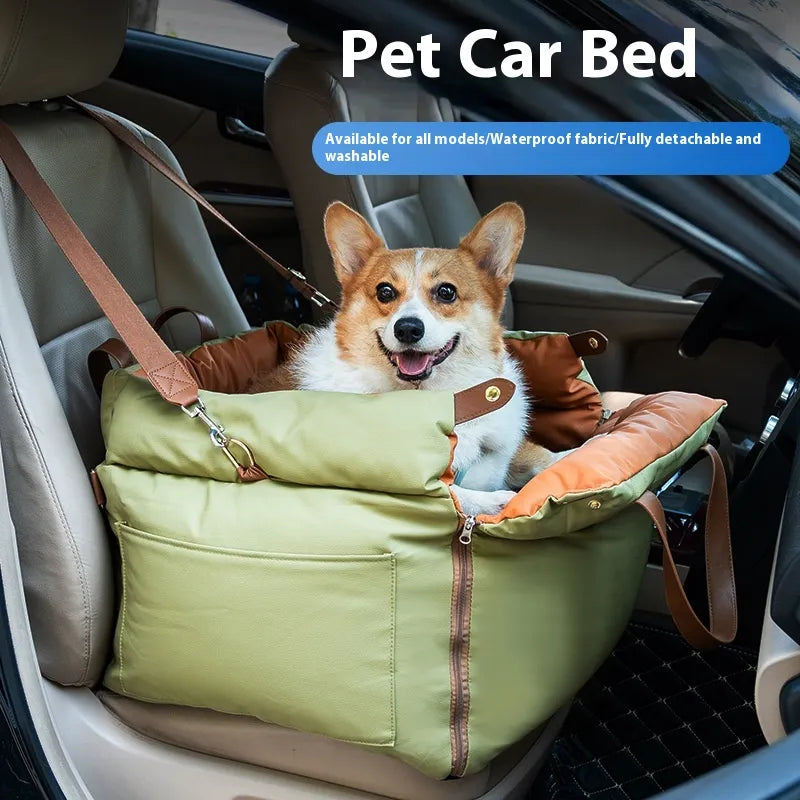 Pet Car Safety Seat — Contained Rides, Wipe-Clean Inside