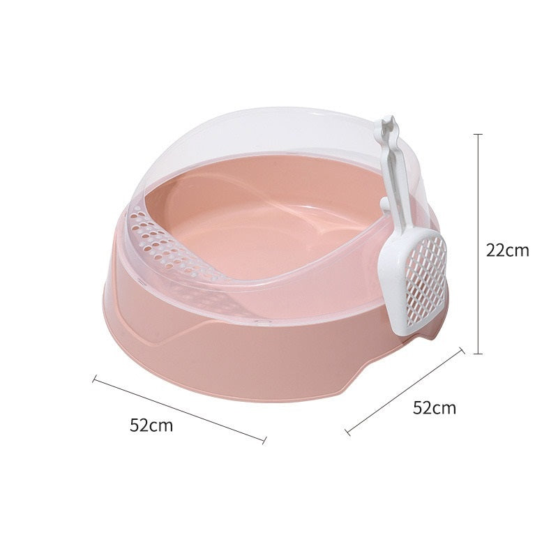 Hooded Cat Litter Box + Scoop — Privacy, Less Mess